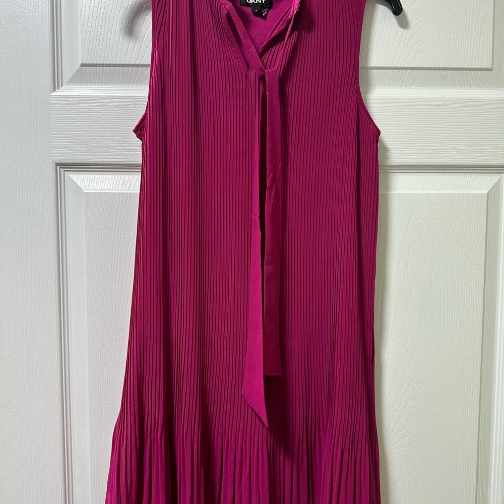 DKNY Women's Pink and Purple Dress